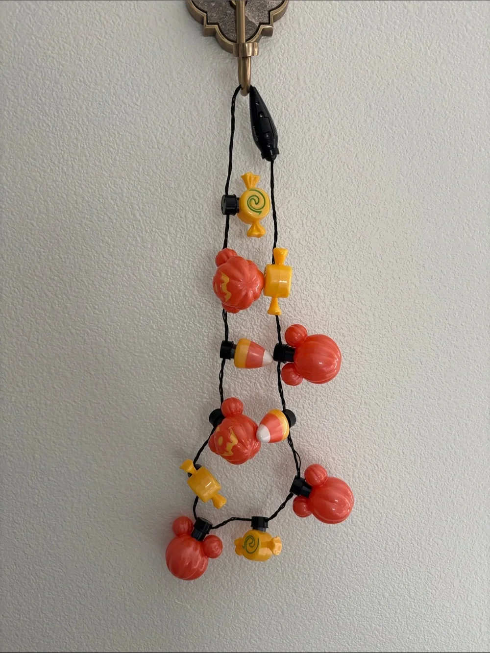 Disney Kids Halloween Light Up Candy Necklace - Orange and Yellow Charms